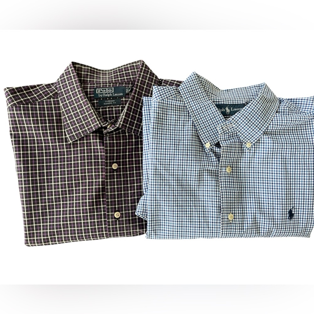 Lot of x2 Polo Ralph Lauren Classic Fit Men' Button Down Shirt XXL
